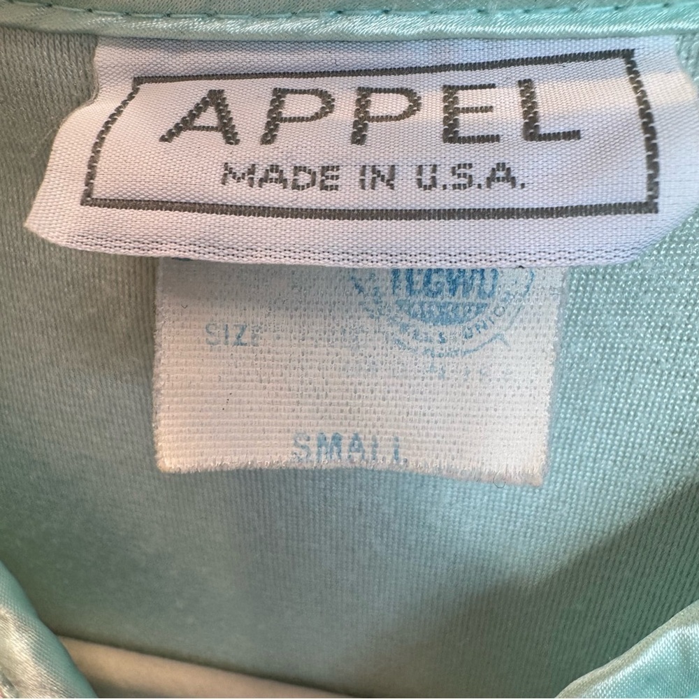 Vintage Appel Fleece Robe Long Maxi Blue & Pink Zips Half Way Size Small mumu C7 - Picture 6 of 11
